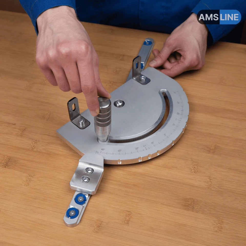 Угловой упор AMS с транспортиром для работы на пильном столе