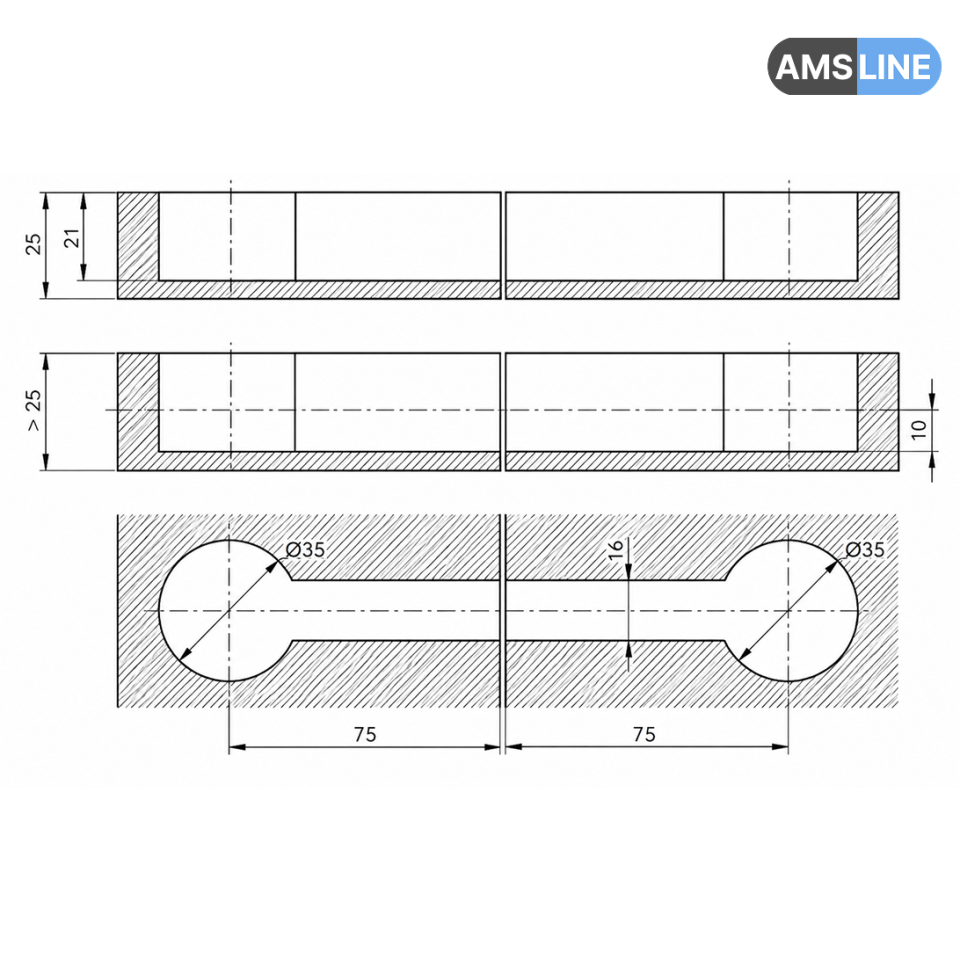 Шаблон AMS QUICK под стяжки столешниц для Еврозапила APS 900/2