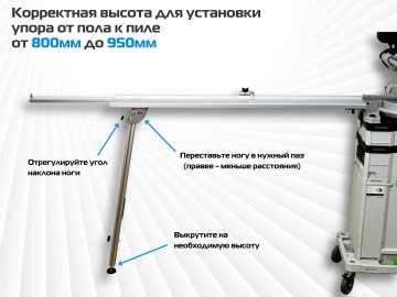 Упор удлинитель AMS KA-UG-KS для торцовочных пил PRO