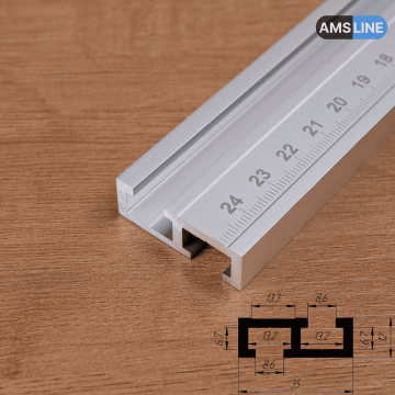 Алюминиевый профиль AMS T-Track 35мм х 12мм
