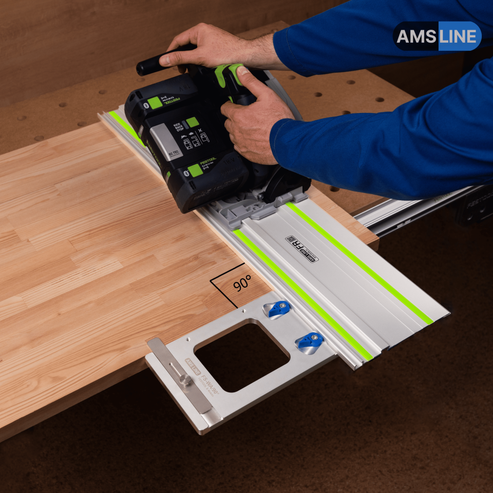 Угловой упор AMS FS-WA/90 для шин Festool, Makita, Triton 