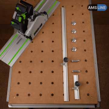 Упор-расширитель AMS с креплениями для пиления на MFT-столе