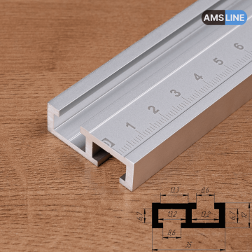 Алюминиевый профиль AMS T-Track 35мм х 12мм