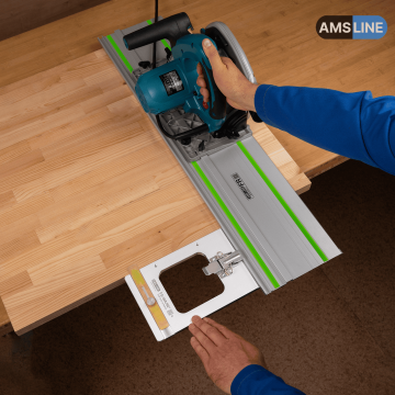 Угловой упор AMS FS-WA 90 для направляющих шин Festool, FR, Makita, MR