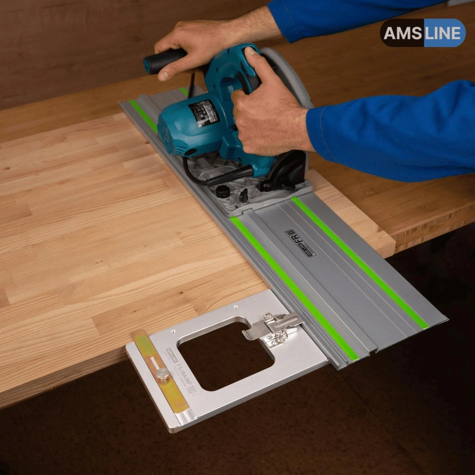 Угловой упор AMS FS-WA 90 для направляющих шин Festool, FR, Makita, MR