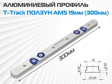 AMS T-Track ползун с шайбами 19мм