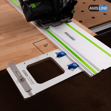 Угловой упор AMS FS-WA 90 для направляющих шин Festool, FR, Makita, MR