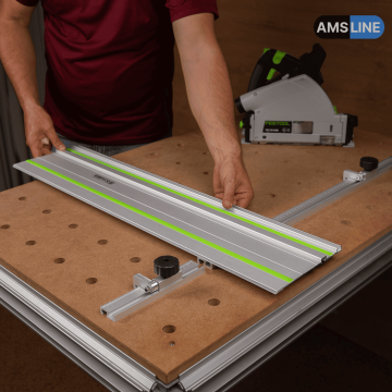 Упор-расширитель AMS с креплениями для пиления на MFT-столе