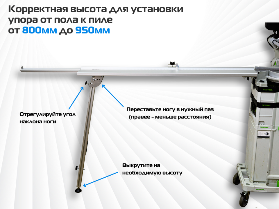 Упор удлинитель AMS KA-UG-KS для торцовочных пил PRO