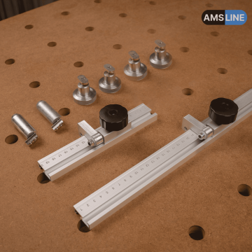 Упор-расширитель AMS с креплениями для пиления на MFT-столе