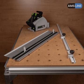 Упор-расширитель AMS с креплениями для пиления на MFT-столе
