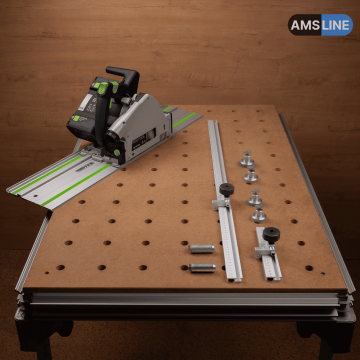 Упор-расширитель AMS с креплениями для пиления на MFT-столе